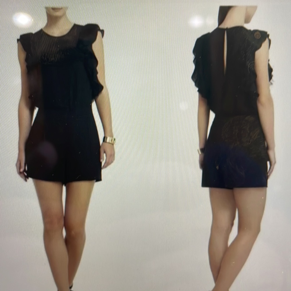 BCBG MaxAzria Agnes Black Romper SZ 6